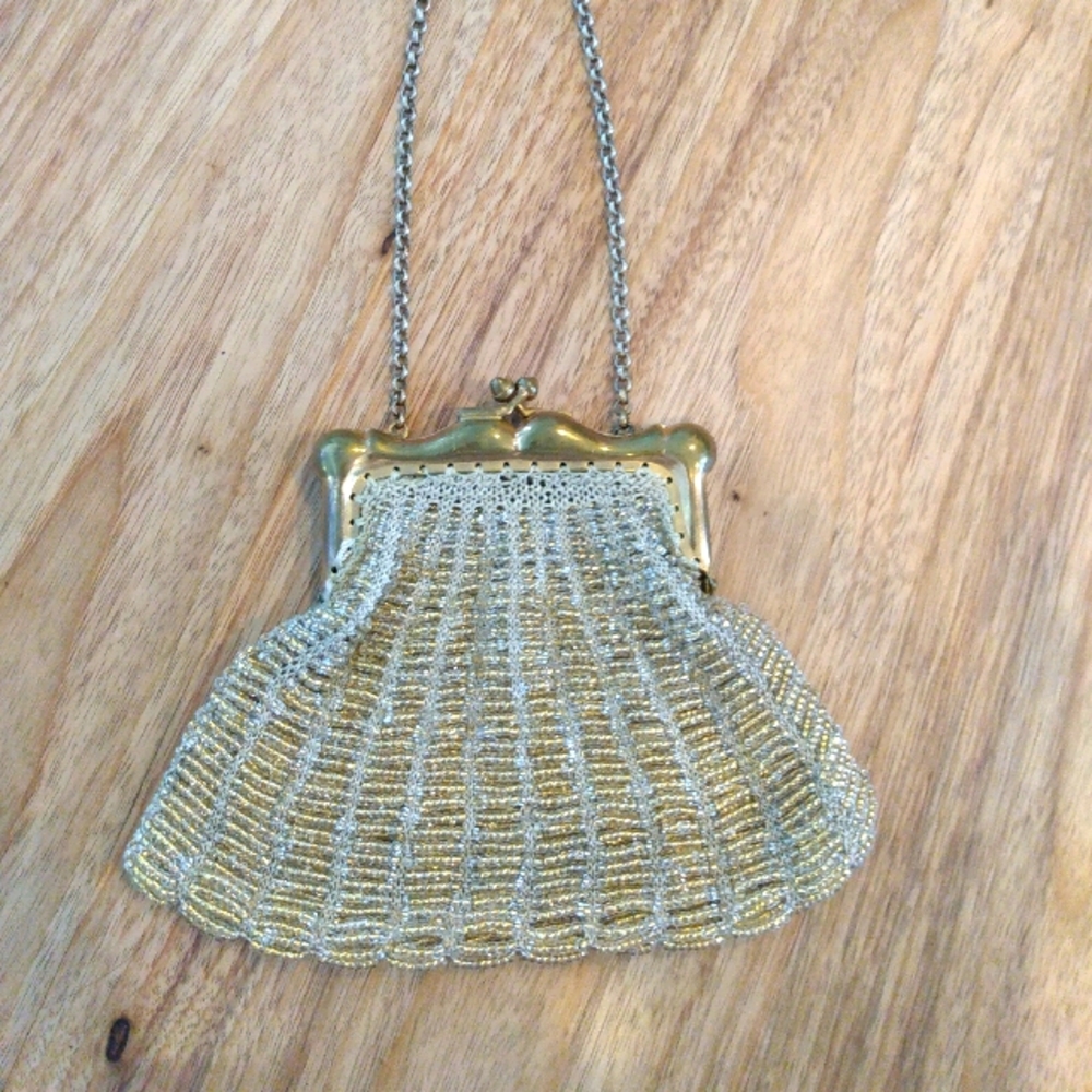 Antique Bostonia Germany Bead Bag